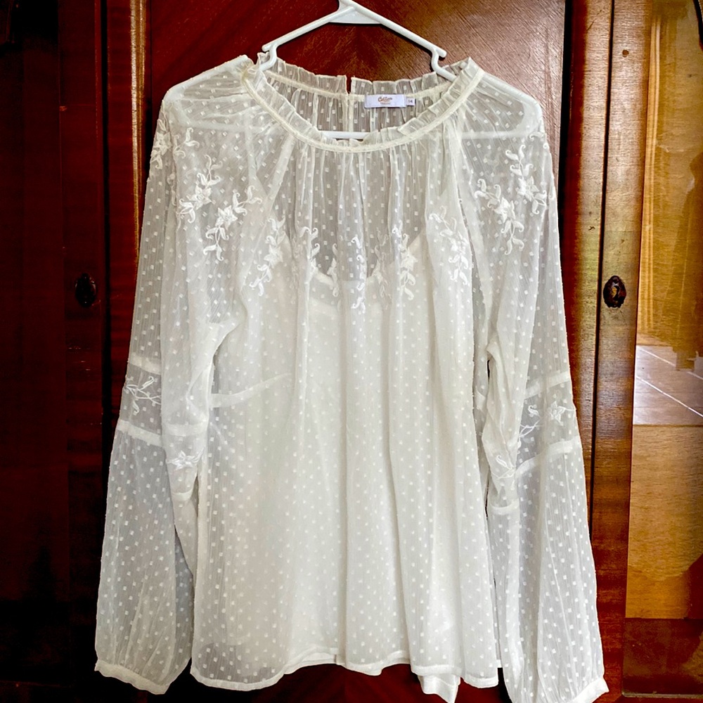 Beautiful transparent top with cami
